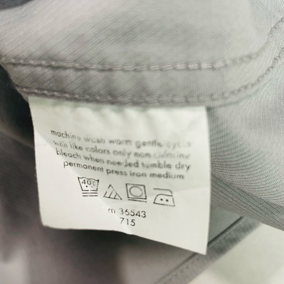 Joseph Abboud Mens Dress Shirt Long Sleeve Shirt Silver Mens Size 17.5 - Picture 7 of 10